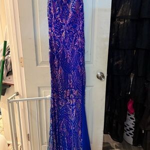 Windsor Royal Blue and Purple Sequin Dress